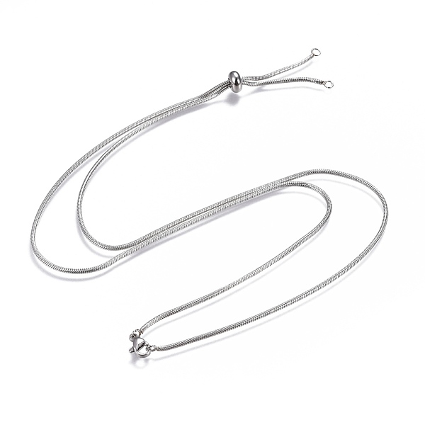 PandaHall Adjustable 304 Stainless Steel Slider Necklaces, with Snake Chains and Slider Stopper Beads, Stainless Steel Color, 28.3 inch~28.5...
PandaHall Adjustable 304 Stainless Steel Slider Necklaces, with Snake Chains and Slider Stopper Beads, Stainless Steel Color, 28.3 inch~28.5...