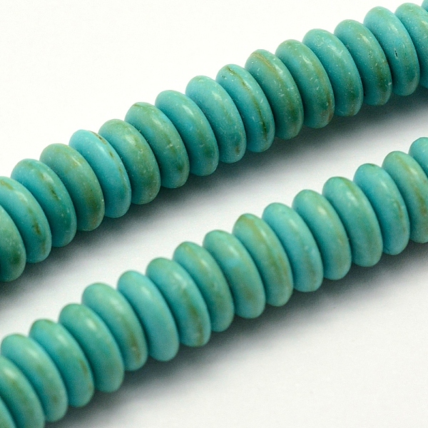PandaHall Synthetic Turquoise Beads Strands, Dyed, Rondelle, 6~6.5x2mm, Hole: 1.5mm, about 181pcs/strand, 15.9 inch(40.5cm) Synthetic..., Green
PandaHall Synthetic Turquoise Beads Strands, Dyed, Rondelle, 6~6.5x2mm, Hole: 1.5mm, about 181pcs/strand, 15.9 inch(40.5cm) Synthetic..., Green