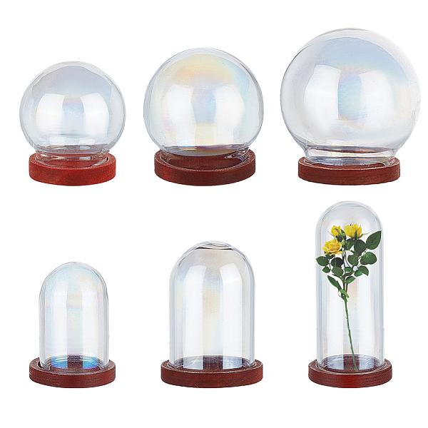PandaHall 6 Styles Glass Dome Cover, Decorative Display Case, Cloche Bell Jar Terrarium with Wood Base, Clear, Dome: 18~40x29.5~44mm, Base...
PandaHall 6 Styles Glass Dome Cover, Decorative Display Case, Cloche Bell Jar Terrarium with Wood Base, Clear, Dome: 18~40x29.5~44mm, Base...