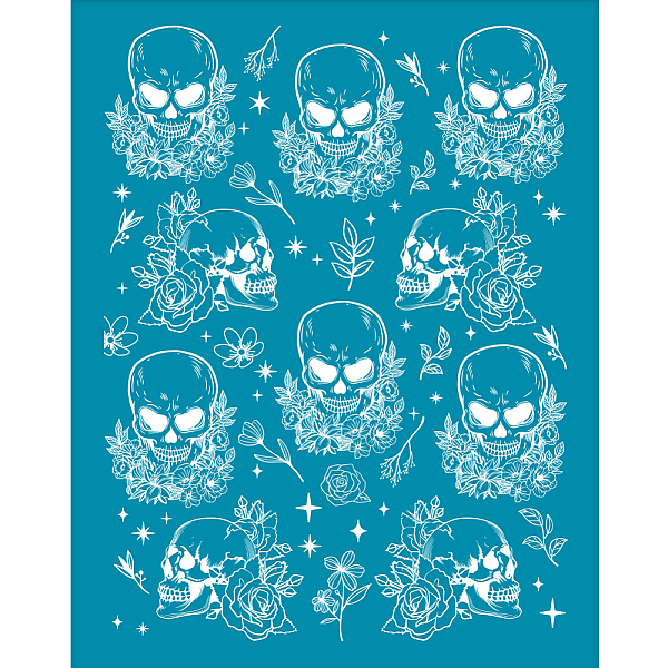 PandaHall Silk Screen Printing Stencil, for Painting on Wood, DIY Decoration T-Shirt Fabric, Skull Pattern, 100x127mm Nylon Skull Cyan
PandaHall Silk Screen Printing Stencil, for Painting on Wood, DIY Decoration T-Shirt Fabric, Skull Pattern, 100x127mm Nylon Skull Cyan