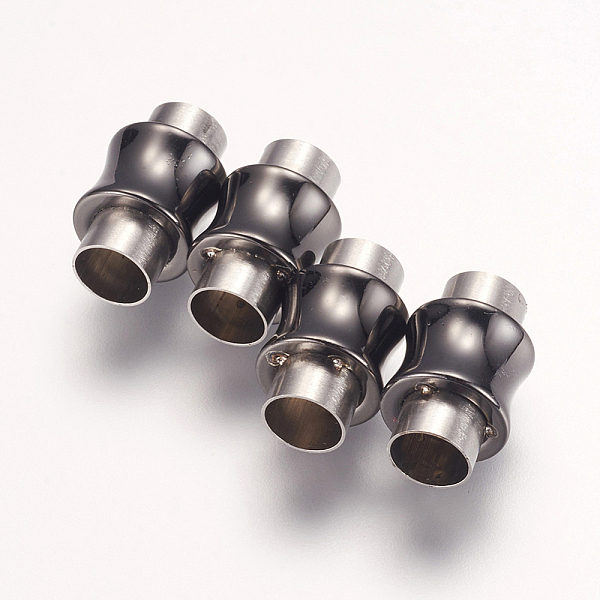 PandaHall 304 Stainless Steel Magnetic Clasps with Glue-in Ends, Vase, Gunmetal, 16.5x10mm, Hole: 6mm Stainless Steel Vase
PandaHall 304 Stainless Steel Magnetic Clasps with Glue-in Ends, Vase, Gunmetal, 16.5x10mm, Hole: 6mm Stainless Steel Vase