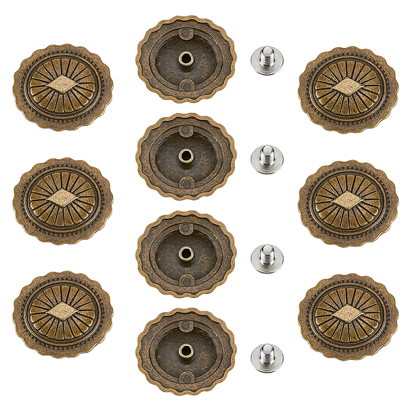 PandaHall 20pcs Flower Texture Decorative Rivet Alloy Rhombus Buttons Carving Castings Screw Back Buttons Rivet Luggage DIY Leather Goods...
PandaHall 20pcs Flower Texture Decorative Rivet Alloy Rhombus Buttons Carving Castings Screw Back Buttons Rivet Luggage DIY Leather Goods...