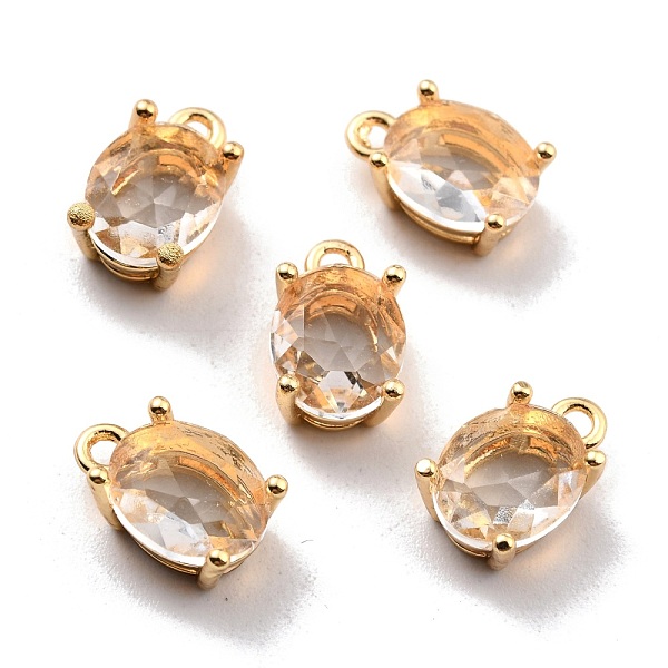PandaHall Rack Plating Brass Glass Charms, Long-Lasting Plated, Oval, Real 18K Gold Plated, 12.5x8x5.5mm, Hole: 1.6mm Brass+Glass Oval Clear
PandaHall Rack Plating Brass Glass Charms, Long-Lasting Plated, Oval, Real 18K Gold Plated, 12.5x8x5.5mm, Hole: 1.6mm Brass+Glass Oval Clear