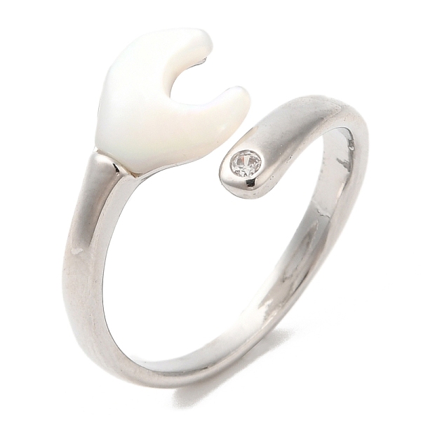 PandaHall Natural Shell Spanner Open Cuff Ring with Cubic Zirconia, Brass Rings for Women, Real Platinum Plated, Inner Diameter: 18.2mm..., Clear
PandaHall Natural Shell Spanner Open Cuff Ring with Cubic Zirconia, Brass Rings for Women, Real Platinum Plated, Inner Diameter: 18.2mm..., Clear