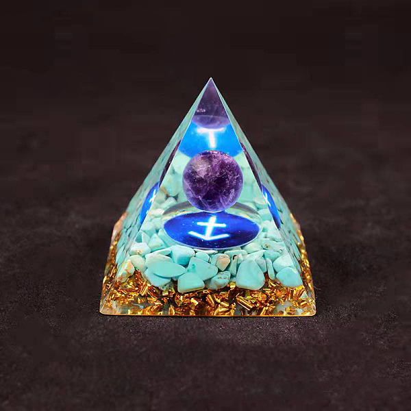 PandaHall Resin Orgonite Pyramid Home Display Decorations, with Natural Amethyst/Natural Gemstone Chips, Constellation, Sagittarius...
PandaHall Resin Orgonite Pyramid Home Display Decorations, with Natural Amethyst/Natural Gemstone Chips, Constellation, Sagittarius...