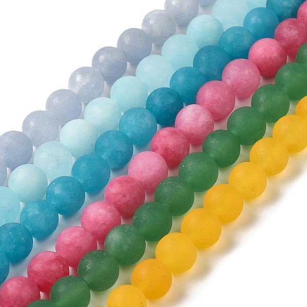 PandaHall Natural Dyed White Jade Beads Strands, Frosted, Round, Mixed Color, 8~8.5mm, Hole: 1mm, about 47~48pcs/strand, 14.69''~14.96''..., Multicolor
PandaHall Natural Dyed White Jade Beads Strands, Frosted, Round, Mixed Color, 8~8.5mm, Hole: 1mm, about 47~48pcs/strand, 14.69''~14.96''..., Multicolor