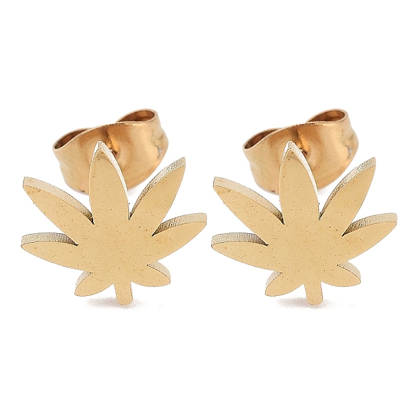 PandaHall Vacuum Plating 304 Stainless Steel Stud Earrings for Women, Leaf, Golden, 10x10x1mm 304 Stainless Steel Leaf
PandaHall Vacuum Plating 304 Stainless Steel Stud Earrings for Women, Leaf, Golden, 10x10x1mm 304 Stainless Steel Leaf