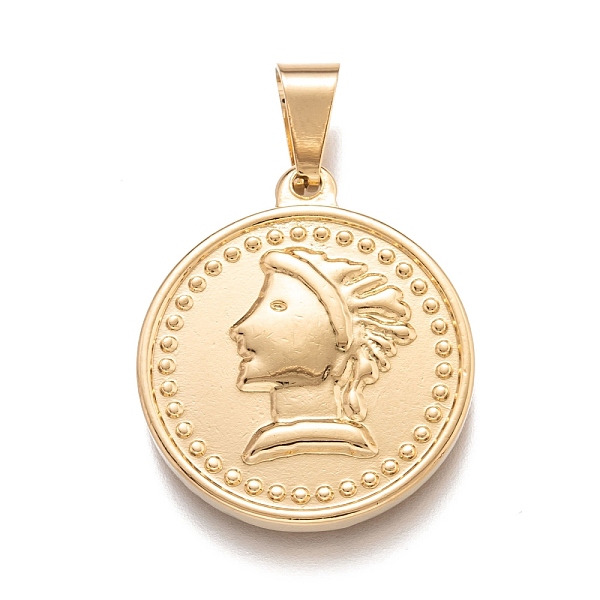 PandaHall 304 Stainless Steel Pendants, Flat Round with Human, Golden, 29x25.5x3mm, Hole: 4x8mm 304 Stainless Steel Flat Round
PandaHall 304 Stainless Steel Pendants, Flat Round with Human, Golden, 29x25.5x3mm, Hole: 4x8mm 304 Stainless Steel Flat Round