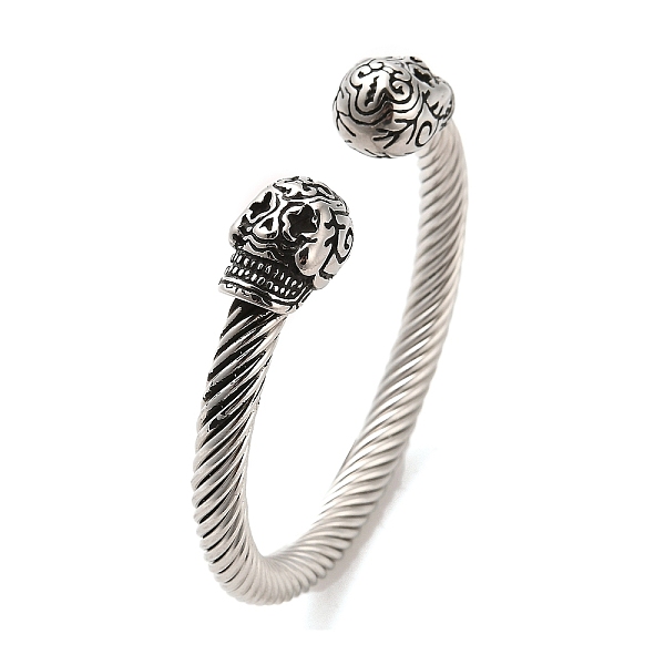PandaHall 304 Stainless Steel Cuff Bangles, Skull Torque Bangles, Antique Silver, Inner Diameter: 2-3/8 inch(6.1cm) 304 Stainless Steel...
PandaHall 304 Stainless Steel Cuff Bangles, Skull Torque Bangles, Antique Silver, Inner Diameter: 2-3/8 inch(6.1cm) 304 Stainless Steel...