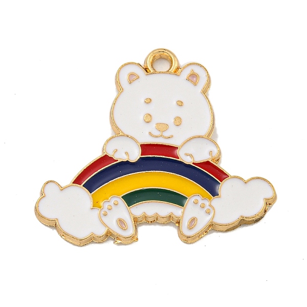 PandaHall Alloy Enamel Pendants, Golden, Bear with Rainbow Charm, White, 26x30x1.5mm, Hole: 2mm Alloy+Enamel Bear White
PandaHall Alloy Enamel Pendants, Golden, Bear with Rainbow Charm, White, 26x30x1.5mm, Hole: 2mm Alloy+Enamel Bear White