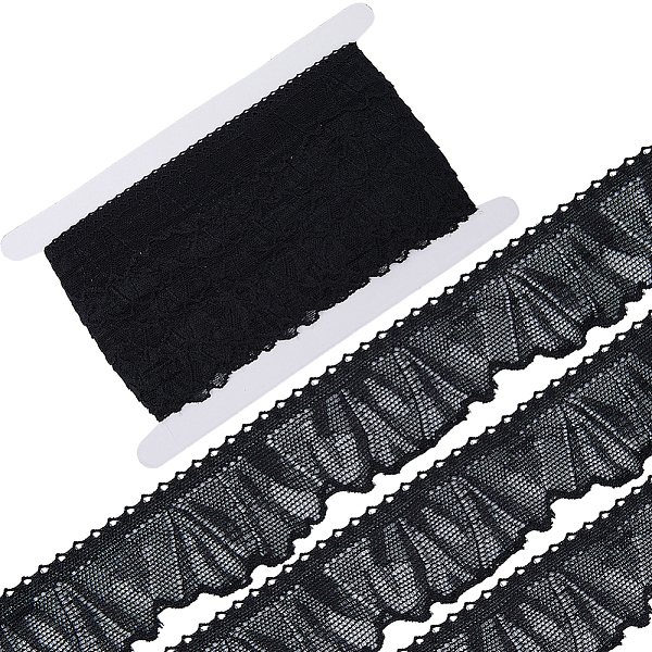PandaHall GORGECRAFT 20 Yards Stretch Lace Trim 3.5cm Wide Elastic Lace Ribbon Mesh Tulle Gathered Edge Fringe Trimmings for DIY Sewing..., Black
PandaHall GORGECRAFT 20 Yards Stretch Lace Trim 3.5cm Wide Elastic Lace Ribbon Mesh Tulle Gathered Edge Fringe Trimmings for DIY Sewing..., Black