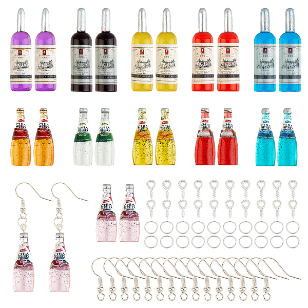 PandaHall CHGCRAFT DIY 22 Pairs Drink Bottle Shape Earring Makings Kits, Including Resin Beads, Brass Earring Hooks, Iron Findings, Mixed..., Multicolor
PandaHall CHGCRAFT DIY 22 Pairs Drink Bottle Shape Earring Makings Kits, Including Resin Beads, Brass Earring Hooks, Iron Findings, Mixed..., Multicolor
