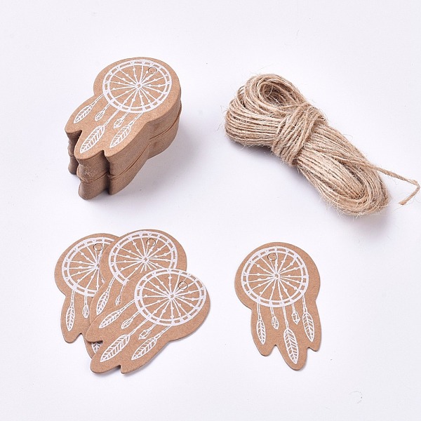 PandaHall Paper Gift Tags, Hange Tags, For Arts and Crafts, with Jute Twine, Woven Net/Web with Feather, BurlyWood, 49x28x0.5mm, 50pcs/set..., Orange
PandaHall Paper Gift Tags, Hange Tags, For Arts and Crafts, with Jute Twine, Woven Net/Web with Feather, BurlyWood, 49x28x0.5mm, 50pcs/set..., Orange