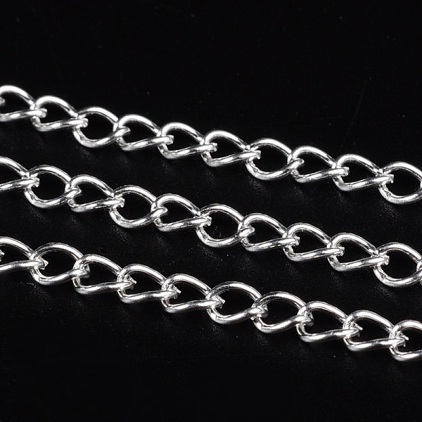 PandaHall Iron Twisted Chains, Curb Chains, Unwelded, with Spool, Silver Color Plated, 5x3.5x0.8mm, about 328.08 Feet(100m)/roll Iron...
PandaHall Iron Twisted Chains, Curb Chains, Unwelded, with Spool, Silver Color Plated, 5x3.5x0.8mm, about 328.08 Feet(100m)/roll Iron...