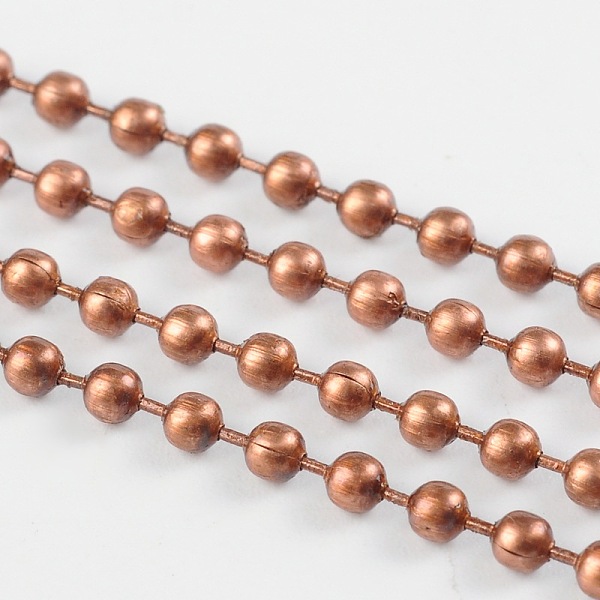 PandaHall Iron Ball Chains, Soldered, Lead Free and Nickel Free, Red Copper Color, with Spool, Bead: 2.4mm, about 328.08 Feet(100m)/roll...
PandaHall Iron Ball Chains, Soldered, Lead Free and Nickel Free, Red Copper Color, with Spool, Bead: 2.4mm, about 328.08 Feet(100m)/roll...
