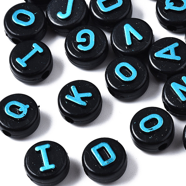 PandaHall Opaque Black Acrylic Beads, Flat Round with Random Letters, Deep Sky Blue, 9.5x6mm, Hole: 2mm, about 1550pcs/500g Acrylic Flat...
PandaHall Opaque Black Acrylic Beads, Flat Round with Random Letters, Deep Sky Blue, 9.5x6mm, Hole: 2mm, about 1550pcs/500g Acrylic Flat...