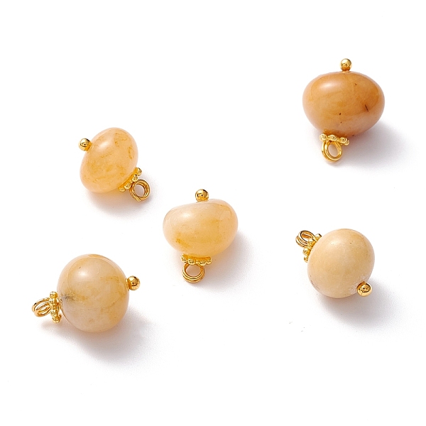 PandaHall Natural Topaz Jade Charms, with Brass Eye Pin & Alloy Daisy Spacer Beads, Golden, Nuggets, 12~14.5x9.5~11.5x8.5~11mm, Hole: 1.8mm...
PandaHall Natural Topaz Jade Charms, with Brass Eye Pin & Alloy Daisy Spacer Beads, Golden, Nuggets, 12~14.5x9.5~11.5x8.5~11mm, Hole: 1.8mm...