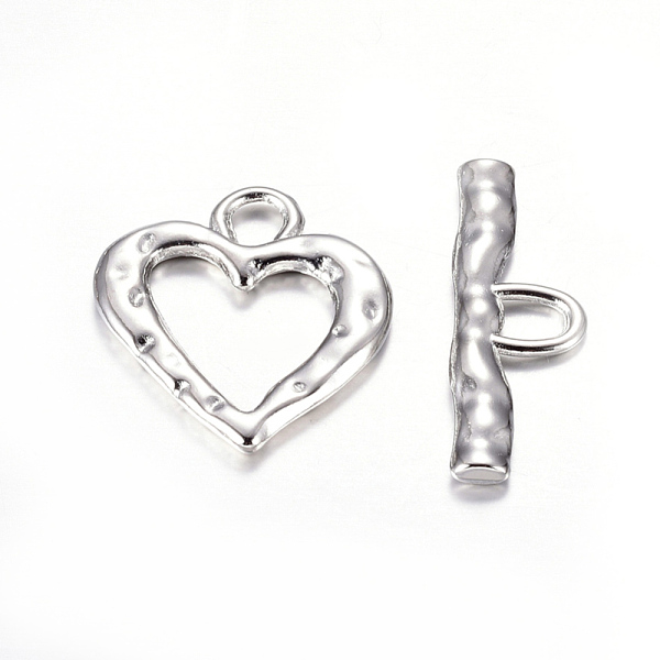 PandaHall Tibetan Style Toggle Clasps, Zinc Alloy, Heart, Lead Free and Cadmium Free, Platinum, 26x23x2mm, Hole: 5mm Alloy Heart
PandaHall Tibetan Style Toggle Clasps, Zinc Alloy, Heart, Lead Free and Cadmium Free, Platinum, 26x23x2mm, Hole: 5mm Alloy Heart