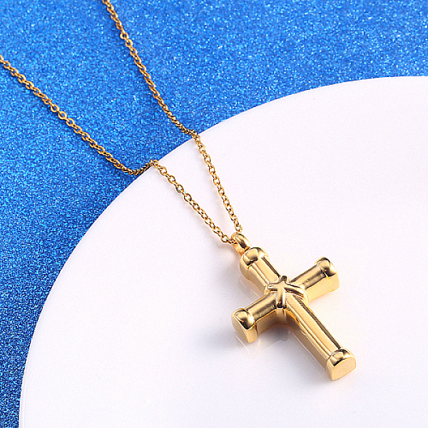 PandaHall Stainless Steel Religion Cross Pendant Necklace, Keepsake Memorial Ash Urn Necklace, Cable Chain Necklace, Real 18K Gold Plated...
PandaHall Stainless Steel Religion Cross Pendant Necklace, Keepsake Memorial Ash Urn Necklace, Cable Chain Necklace, Real 18K Gold Plated...