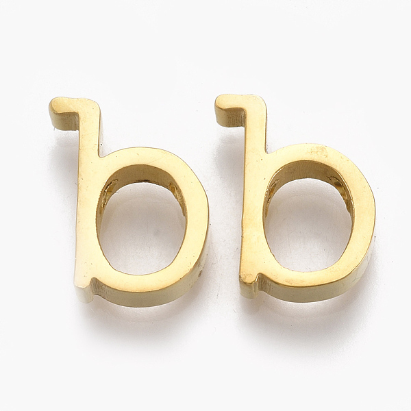 PandaHall 304 Stainless Steel Pendants, Golden, Letter, Letter.B, 12x9x3mm, Hole: 1.8mm 304 Stainless Steel Letter
PandaHall 304 Stainless Steel Pendants, Golden, Letter, Letter.B, 12x9x3mm, Hole: 1.8mm 304 Stainless Steel Letter