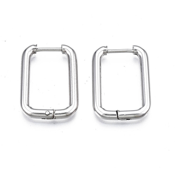 PandaHall 201 Stainless Steel Huggie Hoop Earrings, with 304 Stainless Steel Pins, Rectangle, Stainless Steel Color, 21x15x2.5mm, Pin: 0.7mm...
PandaHall 201 Stainless Steel Huggie Hoop Earrings, with 304 Stainless Steel Pins, Rectangle, Stainless Steel Color, 21x15x2.5mm, Pin: 0.7mm...