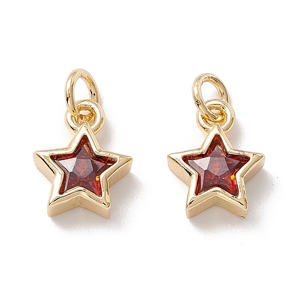 PandaHall Brass Cubic Zirconia Charms, Real 18K Gold Plated, Star, Dark Red, 9x7.5x3mm, Hole: 2.5mm Brass+Cubic Zirconia Star
PandaHall Brass Cubic Zirconia Charms, Real 18K Gold Plated, Star, Dark Red, 9x7.5x3mm, Hole: 2.5mm Brass+Cubic Zirconia Star