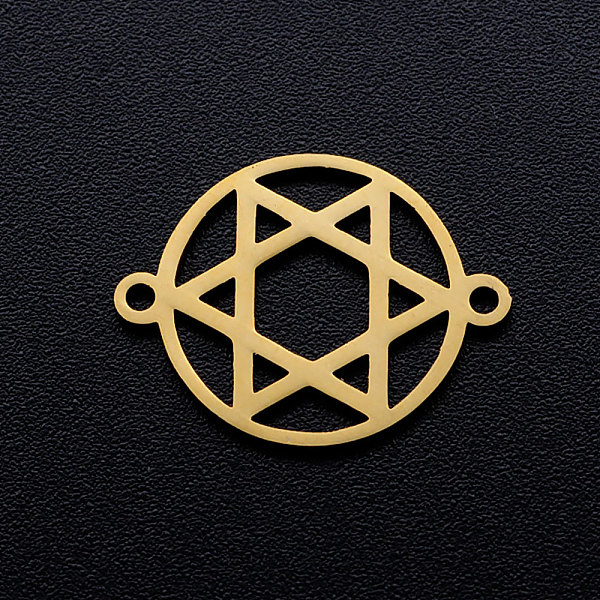 PandaHall 201 Stainless Steel Links connectors, for Jewish, Flat Round with Star of David, Golden, 19.5x15x1mm, Hole: 1.4mm Titanium Steel...
PandaHall 201 Stainless Steel Links connectors, for Jewish, Flat Round with Star of David, Golden, 19.5x15x1mm, Hole: 1.4mm Titanium Steel...
