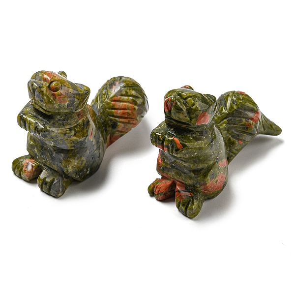 PandaHall Natural Unakite Carved Healing Squirrel Figurines, Reiki Energy Stone Display Decorations, 35.5~36.5x18~19x51mm Unakite Squirrel
PandaHall Natural Unakite Carved Healing Squirrel Figurines, Reiki Energy Stone Display Decorations, 35.5~36.5x18~19x51mm Unakite Squirrel