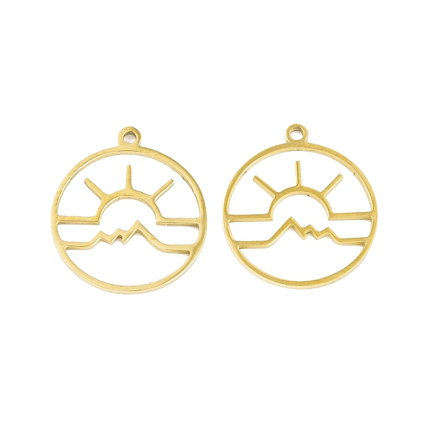 PandaHall 5Pcs 201 Stainless Steel Pendants, Laser Cut, Flat Round with Sun Charm, Real 18K Gold Plated, 17x15x1mm, Hole: 1.2mm 201...
PandaHall 5Pcs 201 Stainless Steel Pendants, Laser Cut, Flat Round with Sun Charm, Real 18K Gold Plated, 17x15x1mm, Hole: 1.2mm 201...