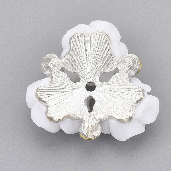PandaHall Resin Cabochons, with Silver Color Plated Alloy and Crystal Rhinestone, Flower, White, 27~29x27~28x9.5mm Resin Flower White
PandaHall Resin Cabochons, with Silver Color Plated Alloy and Crystal Rhinestone, Flower, White, 27~29x27~28x9.5mm Resin Flower White