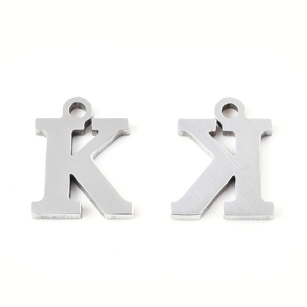 PandaHall 201 Stainless Steel Charms, Alphabet, Letter.K, 9x7x1mm, Hole: 1mm 201 Stainless Steel Letter K
PandaHall 201 Stainless Steel Charms, Alphabet, Letter.K, 9x7x1mm, Hole: 1mm 201 Stainless Steel Letter K