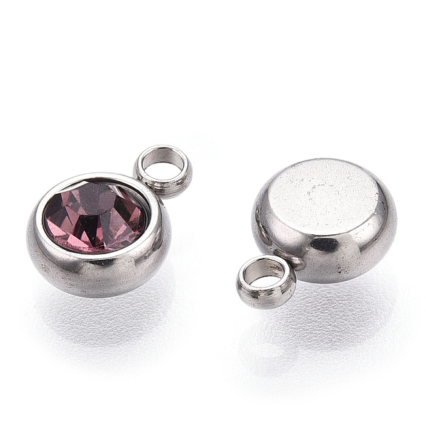 PandaHall 201 Stainless Steel Rhinestone Charms, June Birthstone Charms, Flat Round, Stainless Steel Color, Amethyst, 8.5x6x3mm, Hole: 1.5mm..., Purple
PandaHall 201 Stainless Steel Rhinestone Charms, June Birthstone Charms, Flat Round, Stainless Steel Color, Amethyst, 8.5x6x3mm, Hole: 1.5mm..., Purple