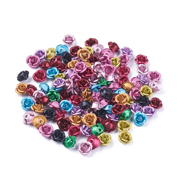 PandaHall Aluminum Beads, Frosted, Long-Lasting Plated, 3-Petal Flower, Mixed Color, 8~8.5x5mm, Hole: 1mm Aluminum Flower Multicolor
PandaHall Aluminum Beads, Frosted, Long-Lasting Plated, 3-Petal Flower, Mixed Color, 8~8.5x5mm, Hole: 1mm Aluminum Flower Multicolor