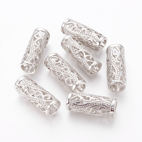 PandaHall Alloy Filigree Beads, Column, Platinum Color, Size: about 30mm long, 11mm wide, 11mm thick, hole: 8mm Alloy Column
PandaHall Alloy Filigree Beads, Column, Platinum Color, Size: about 30mm long, 11mm wide, 11mm thick, hole: 8mm Alloy Column