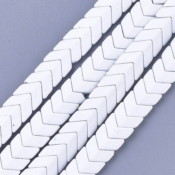 PandaHall Spray Painted Non-magnetic Synthetic Hematite Beads Strands, Matte Style, Arrow/Chevron, White, 7x8x4mm, Hole: 1mm, about...
PandaHall Spray Painted Non-magnetic Synthetic Hematite Beads Strands, Matte Style, Arrow/Chevron, White, 7x8x4mm, Hole: 1mm, about...