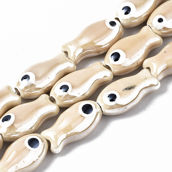 PandaHall Handmade Porcelain Ceramic Beads Strands, Bright Glazed Porcelain, Fish, BurlyWood, 19x10x8mm, Hole: 1.5mm, about 17pcs/strand..., Orange
PandaHall Handmade Porcelain Ceramic Beads Strands, Bright Glazed Porcelain, Fish, BurlyWood, 19x10x8mm, Hole: 1.5mm, about 17pcs/strand..., Orange