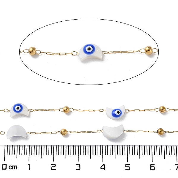 PandaHall Ion Plating(IP) 304 Stainless Steel Link Chains, with Shell & Enamel & Spool, Soldered, Real 18K Gold Plated, 2x0.7x0.2mm, Moon...
PandaHall Ion Plating(IP) 304 Stainless Steel Link Chains, with Shell & Enamel & Spool, Soldered, Real 18K Gold Plated, 2x0.7x0.2mm, Moon...
