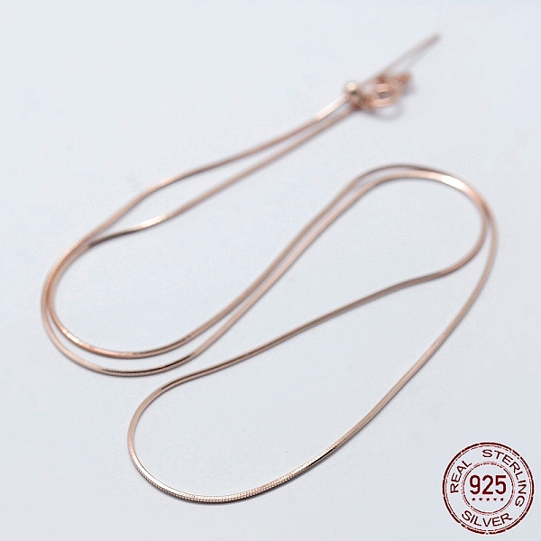 PandaHall 925 Sterling Silver Chain Necklaces, with Slider Stopper Beads and Spring Ring Clasps, with 925 Stamp, Rose Gold, 18 inch(45cm)...
PandaHall 925 Sterling Silver Chain Necklaces, with Slider Stopper Beads and Spring Ring Clasps, with 925 Stamp, Rose Gold, 18 inch(45cm)...