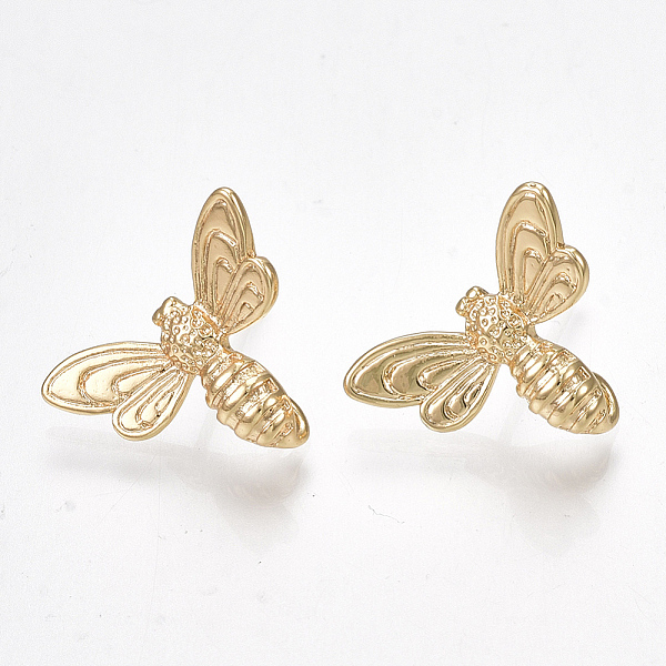 PandaHall Brass Stud Earring Findings, with Loop, Bee, Nickel Free, Real 18K Gold Plated, 13x17mm, Hole: 1mm, Pin: 0.7mm Brass Others
PandaHall Brass Stud Earring Findings, with Loop, Bee, Nickel Free, Real 18K Gold Plated, 13x17mm, Hole: 1mm, Pin: 0.7mm Brass Others