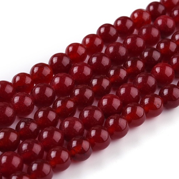 PandaHall Natural White Jade Beads, Round, Dyed, FireBrick, 8mm, Hole: 1mm, about 49pcs/strand, 15.16''(38.5cm) White Jade Round Red
PandaHall Natural White Jade Beads, Round, Dyed, FireBrick, 8mm, Hole: 1mm, about 49pcs/strand, 15.16''(38.5cm) White Jade Round Red