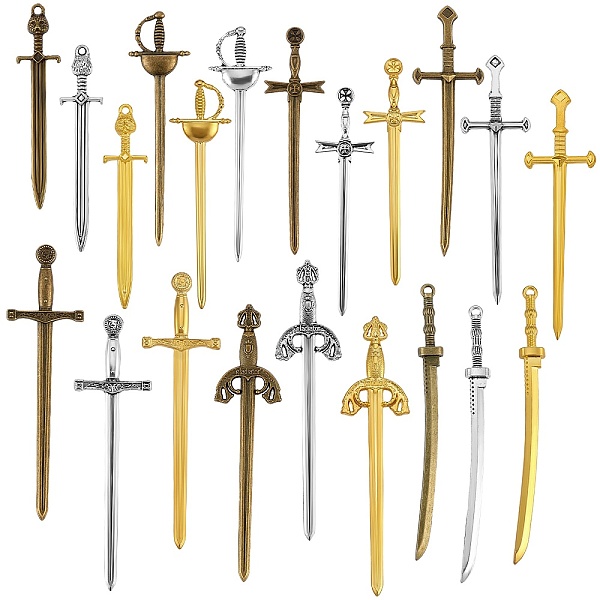 PandaHall 3Set 3 Color Zinc Alloy Pendant, Sword, Mixed Color, 80.5~107x10~24x3.5~7mm, Hole: 1.8~2.5mm, 1 color/set Alloy Sports
PandaHall 3Set 3 Color Zinc Alloy Pendant, Sword, Mixed Color, 80.5~107x10~24x3.5~7mm, Hole: 1.8~2.5mm, 1 color/set Alloy Sports