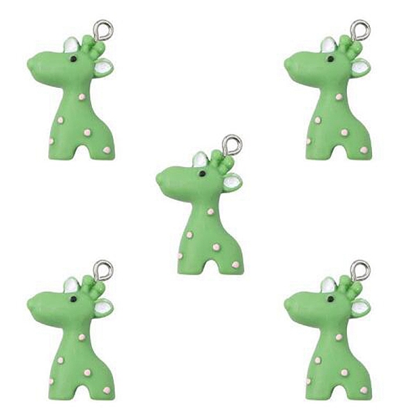 PandaHall 6Pcs Opaque Resin Pendants, Giraffe Charms, with Platinum Tone Iron Loops, Lime Green, 25x16.5x6mm, Hole: 2mm Iron+Resin Other...
PandaHall 6Pcs Opaque Resin Pendants, Giraffe Charms, with Platinum Tone Iron Loops, Lime Green, 25x16.5x6mm, Hole: 2mm Iron+Resin Other...