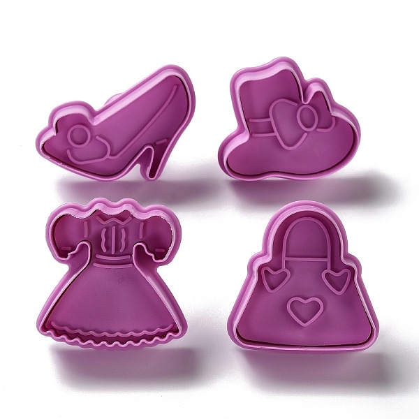 PandaHall Goddess Themed PET Plastic Cookie Cutters, with Iron Press Handle, Shoes, Dress, Hat & Bag, Old Rose, 49~53.5x50~56x18mm, 4pcs/set...
PandaHall Goddess Themed PET Plastic Cookie Cutters, with Iron Press Handle, Shoes, Dress, Hat & Bag, Old Rose, 49~53.5x50~56x18mm, 4pcs/set...