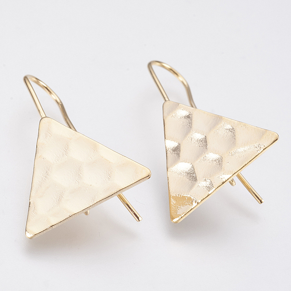 PandaHall Brass Earring Hooks, with Horizontal Loop, Triangle, Nickel Free, Real 18K Gold Plated,28x20mm, Hole: 2mm Brass
PandaHall Brass Earring Hooks, with Horizontal Loop, Triangle, Nickel Free, Real 18K Gold Plated,28x20mm, Hole: 2mm Brass