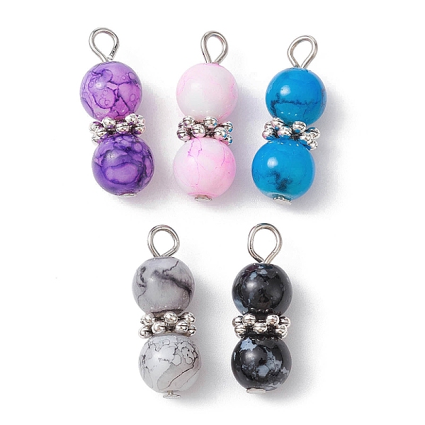 PandaHall Mixed Color Glass Round Beaded Pendant, with Alloy and Iron Findings, Gourd Charms, Platinum, 23.5x8mm, Hole: 3.2mm Glass Round..., Multicolor
PandaHall Mixed Color Glass Round Beaded Pendant, with Alloy and Iron Findings, Gourd Charms, Platinum, 23.5x8mm, Hole: 3.2mm Glass Round..., Multicolor