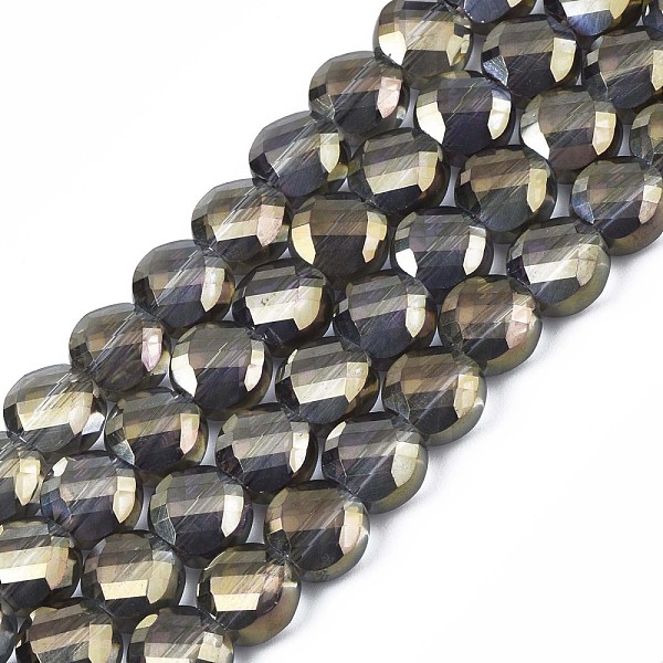 PandaHall Electroplate Glass Beads Strands, Rainbow Plated, Faceted, Flat Round, Cadet Blue, 8x5mm, Hole: 1.2mm, about 69~72pcs/strand...
PandaHall Electroplate Glass Beads Strands, Rainbow Plated, Faceted, Flat Round, Cadet Blue, 8x5mm, Hole: 1.2mm, about 69~72pcs/strand...