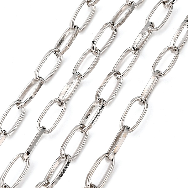 PandaHall Iron Paperclip Chains, Flat Oval, Drawn Elongated Cable Chains, Unwelded, with Spool, Platinum, 19x8x2mm, about 328.08 Feet...
PandaHall Iron Paperclip Chains, Flat Oval, Drawn Elongated Cable Chains, Unwelded, with Spool, Platinum, 19x8x2mm, about 328.08 Feet...