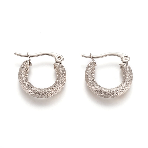 PandaHall 201 Stainless Steel Geometric Hoop Earrings, with 304 Stainless Steel Pins, Hypoallergenic Earrings, Textured, Ring, Stainless...
PandaHall 201 Stainless Steel Geometric Hoop Earrings, with 304 Stainless Steel Pins, Hypoallergenic Earrings, Textured, Ring, Stainless...