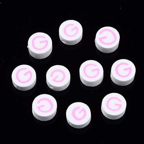 PandaHall Handmade Polymer Clay Beads, Flat Round with Alphabet, White, Letter.G, 9x3.5~5mm, Hole: 1.6mm Polymer Clay Letter G White
PandaHall Handmade Polymer Clay Beads, Flat Round with Alphabet, White, Letter.G, 9x3.5~5mm, Hole: 1.6mm Polymer Clay Letter G White