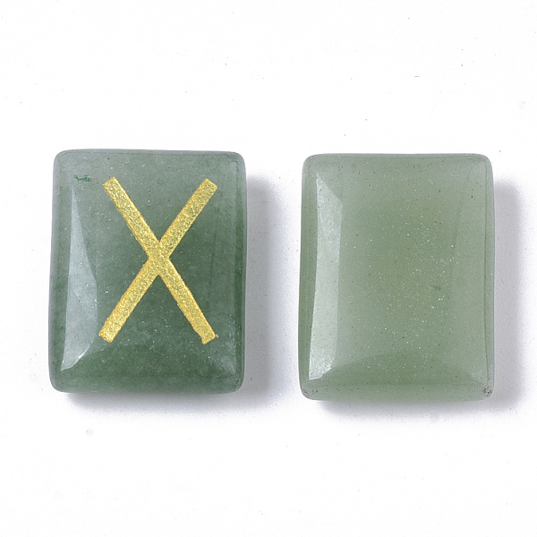 PandaHall Natural Green Aventurine Cabochons, Divination Stone, Rectangle with Runes/Futhark/Futhorc, 20x15x6.5mm, 25pcs/et Green Aventurine...
PandaHall Natural Green Aventurine Cabochons, Divination Stone, Rectangle with Runes/Futhark/Futhorc, 20x15x6.5mm, 25pcs/et Green Aventurine...
